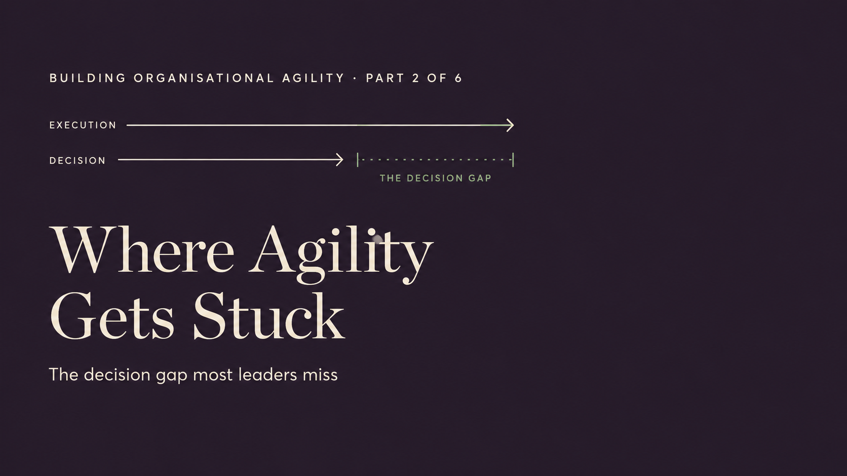 Where Agility Gets Stuck: The Decision Gap Most Leaders Miss