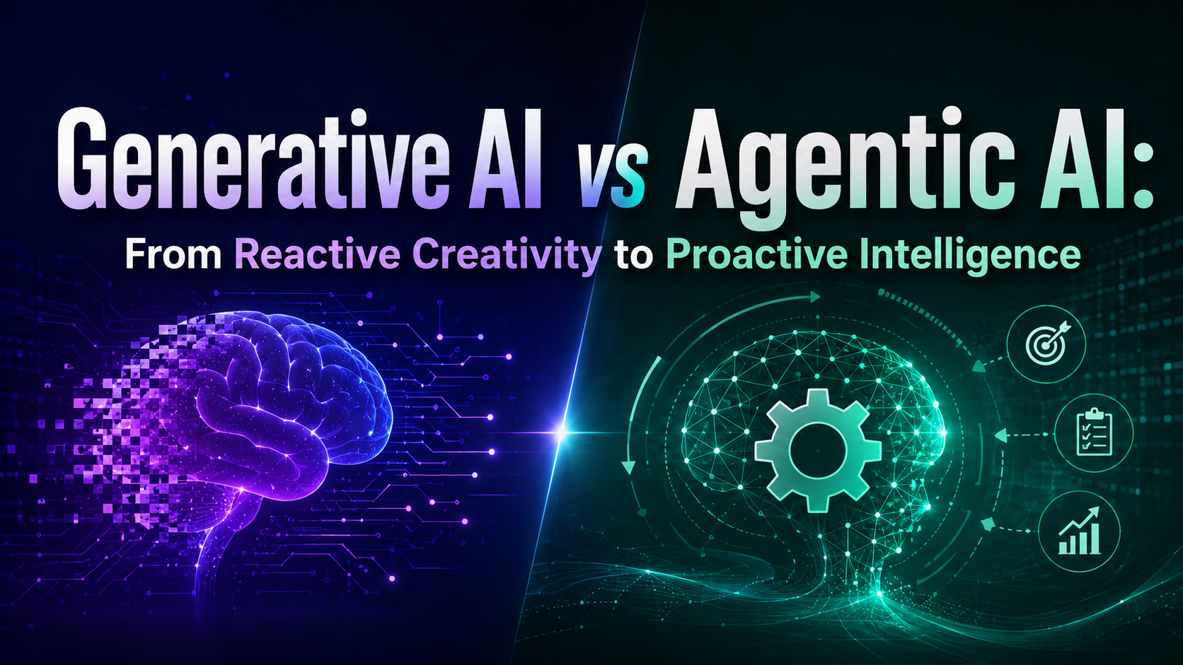 Generative AI vs Agentic AI: From Reactive Creativity to Proactive Intelligence