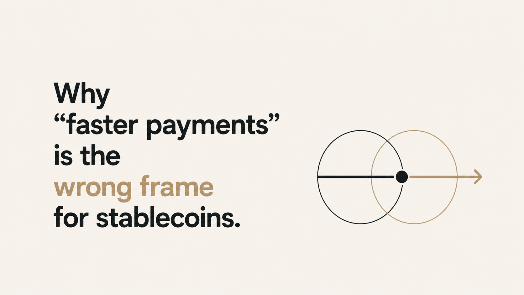 Why “faster payments” is the wrong frame for stablecoins.
