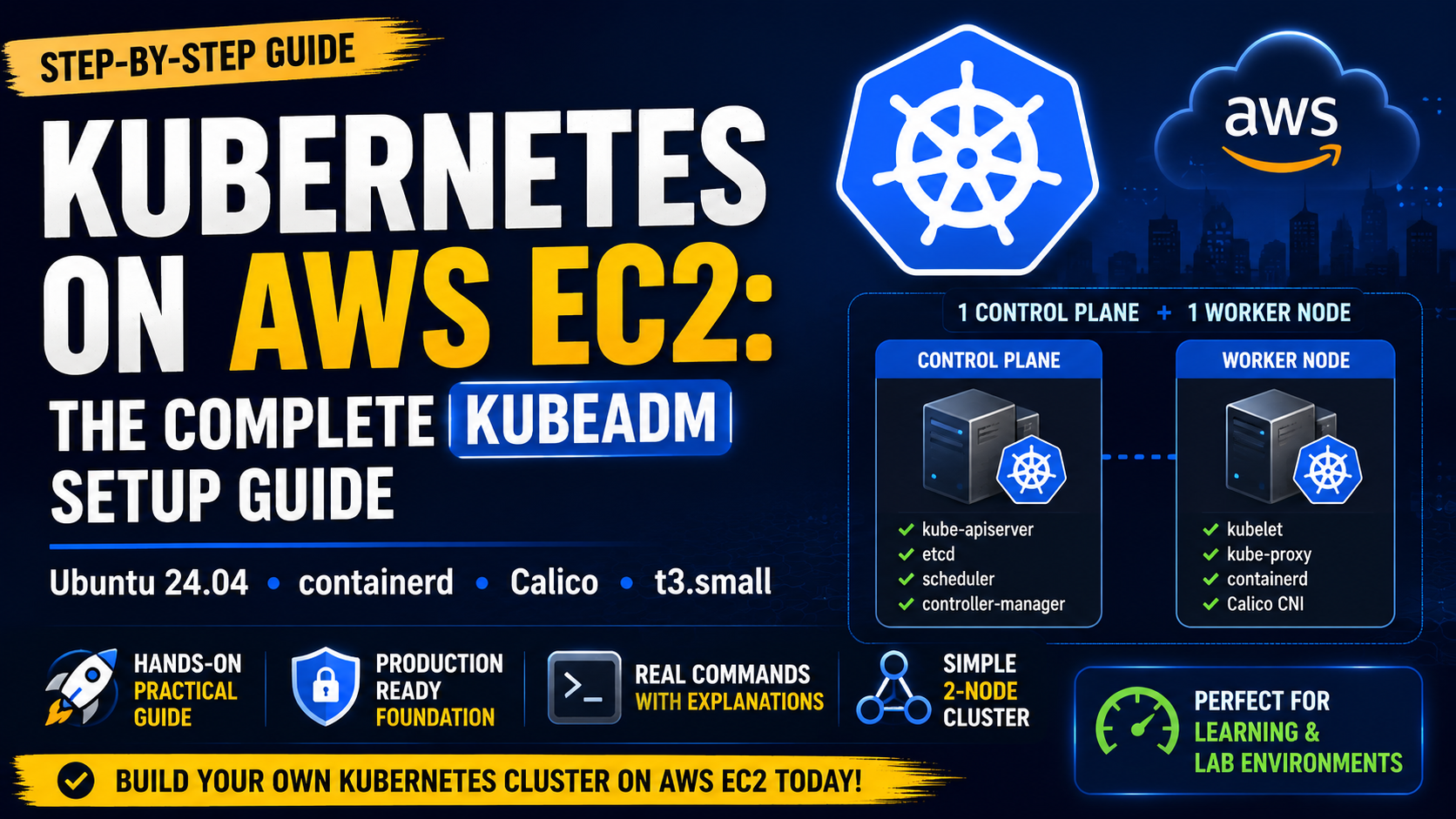 How to Install Kubernetes with kubeadm on AWS EC2 (t3.small)