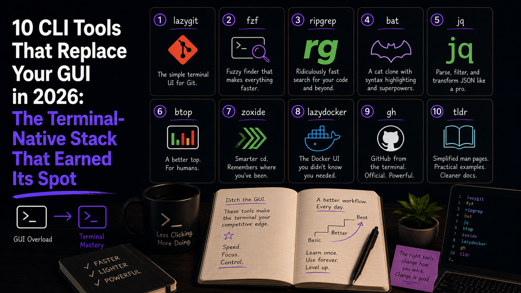 10 CLI Tools That Replace Your GUI in 2026: The Terminal-Native Stack That Earned Its Spot
