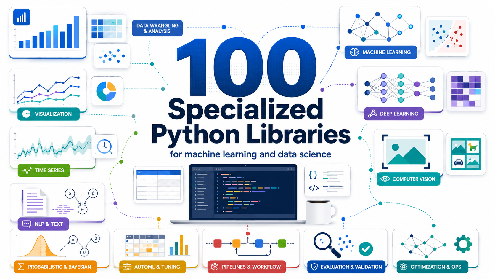 100 Specialized Python Libraries for Machine Learning and Data Science