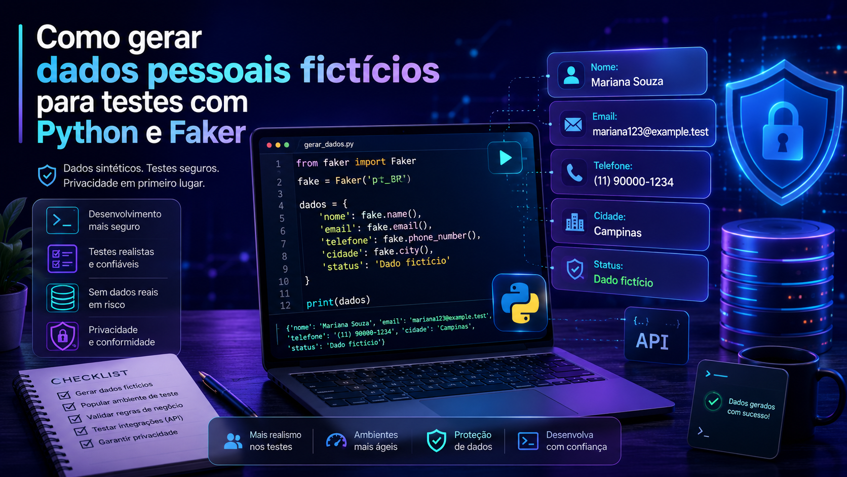 Saiba como gerar dados pessoais fakes para testes em aplicações