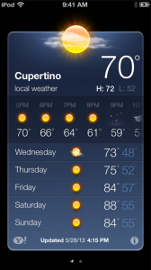 Weather app in iOS6, from apple.com
