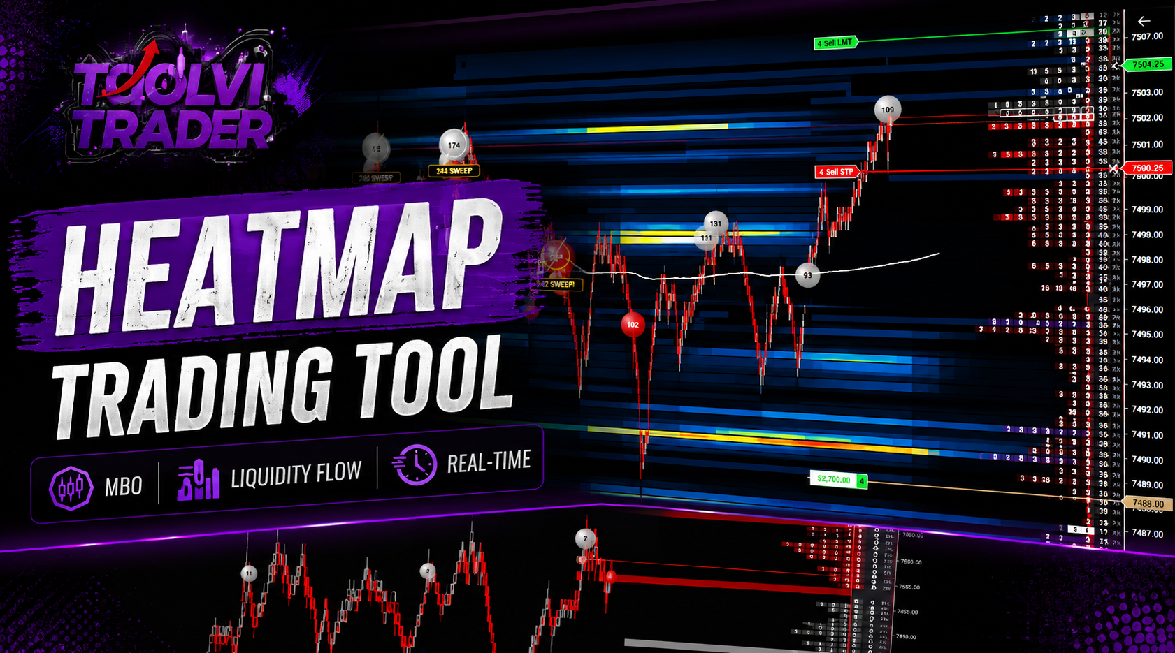 Advanced Heatmap Trading Tool for NinjaTrader with MBO & Real-Time Liquidity Flow