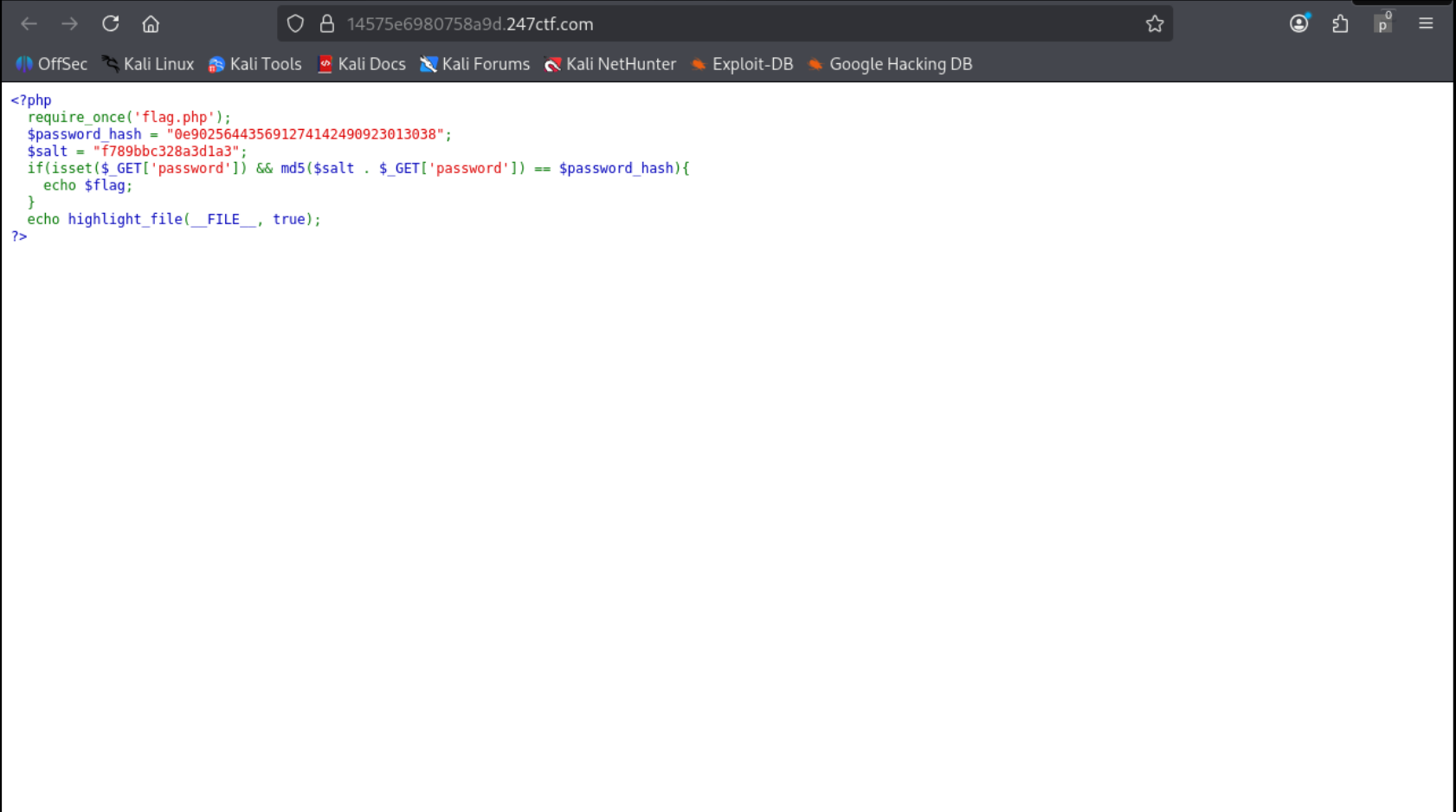 247ctf COMPARE THE PAIR