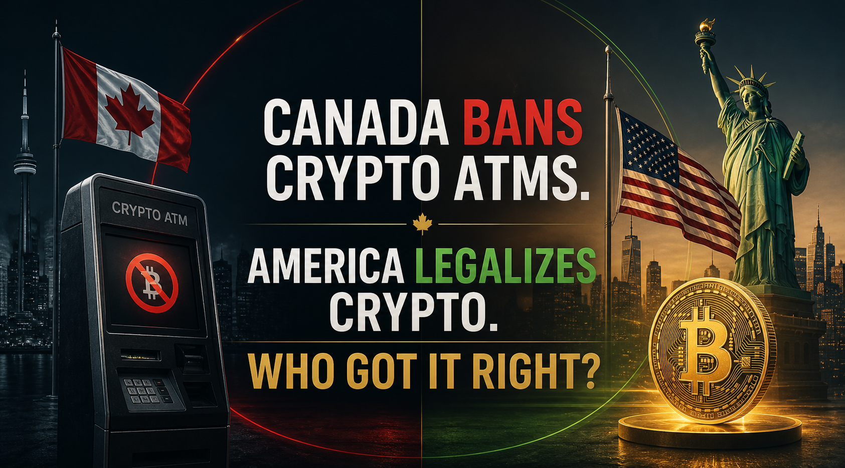 Canada Bans Crypto ATMs. America Legalizes Crypto. Who Got It Right?