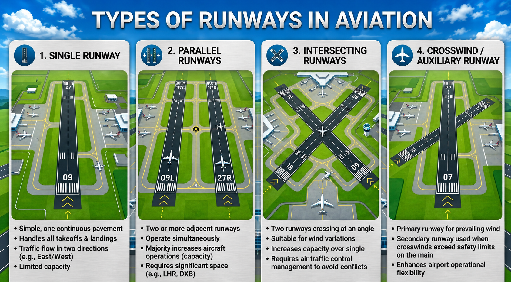 ?? Types of Runways in Aviation ?? Types of Runways in Aviation