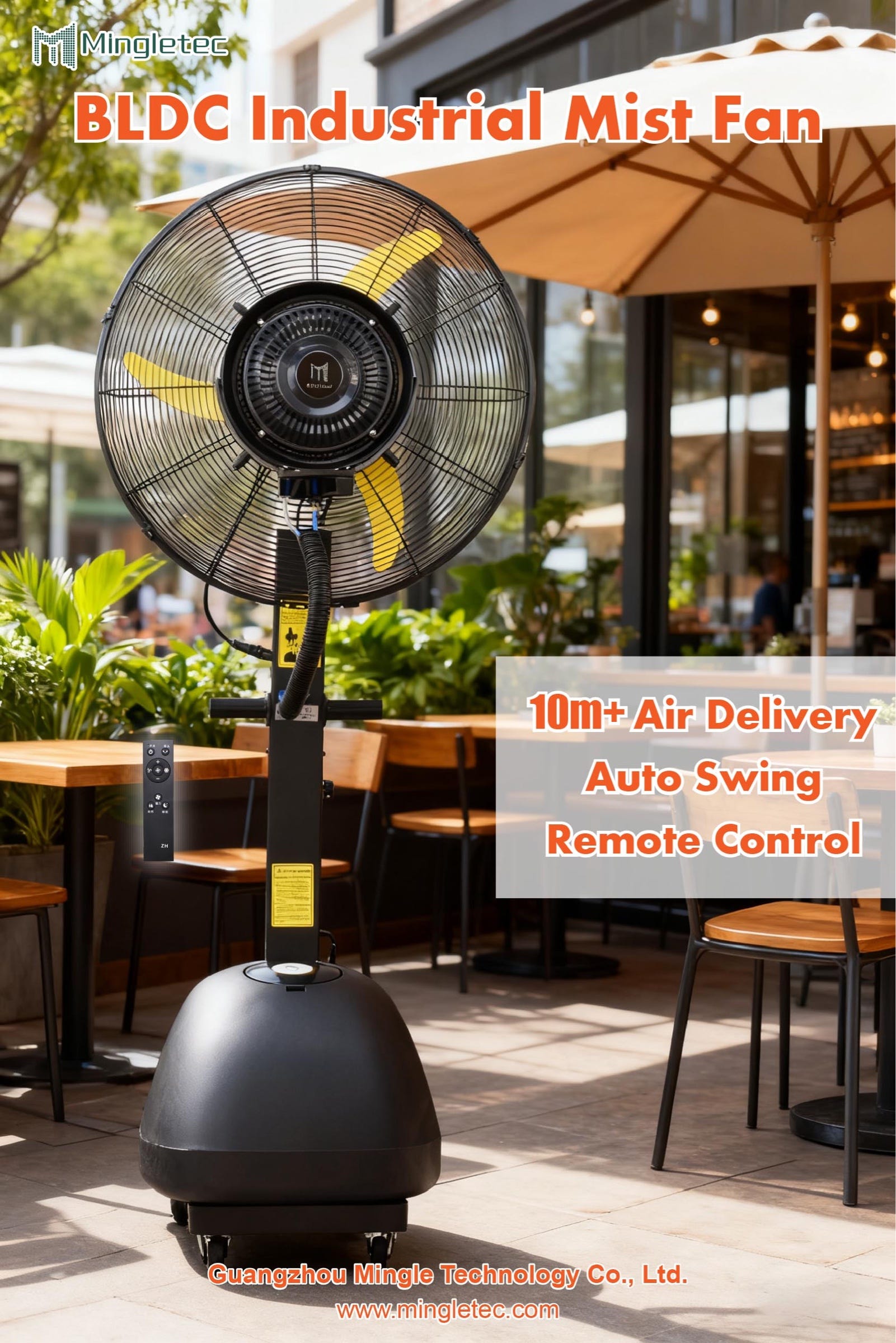Mingletec Auto Swing BLDC Mist Fan With Remote Control