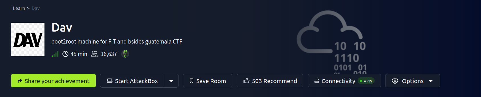 Tryhackme writeup: Dav machine
