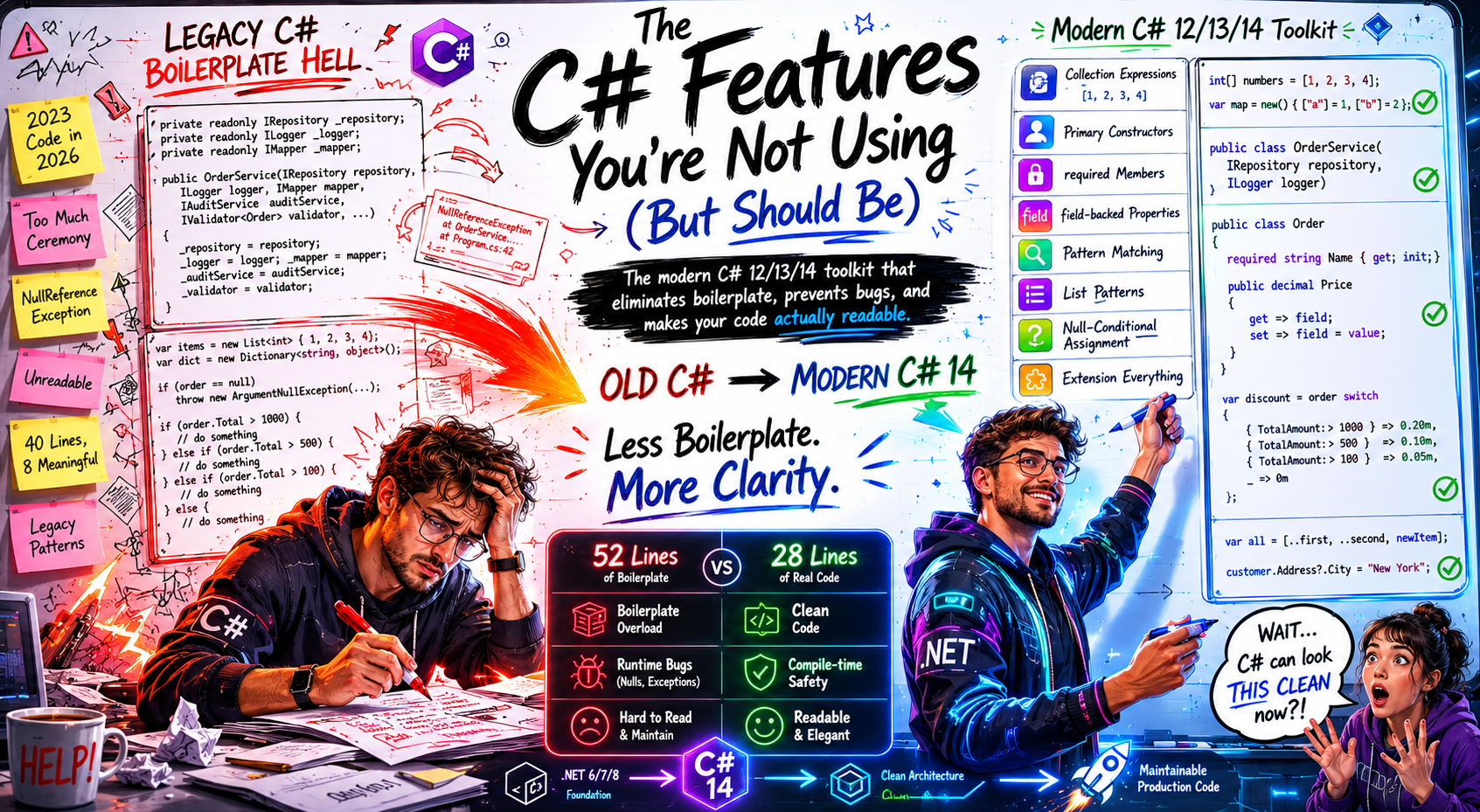 The C# Features You’re Not Using (But Should Be): From Collection Expressions to field-Backed…