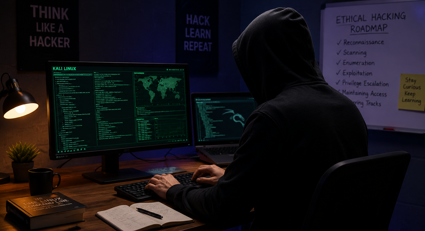 Day 1: I Finally Started. Ethical Hacking, Linux, and a Terminal That Judged Me Silently.