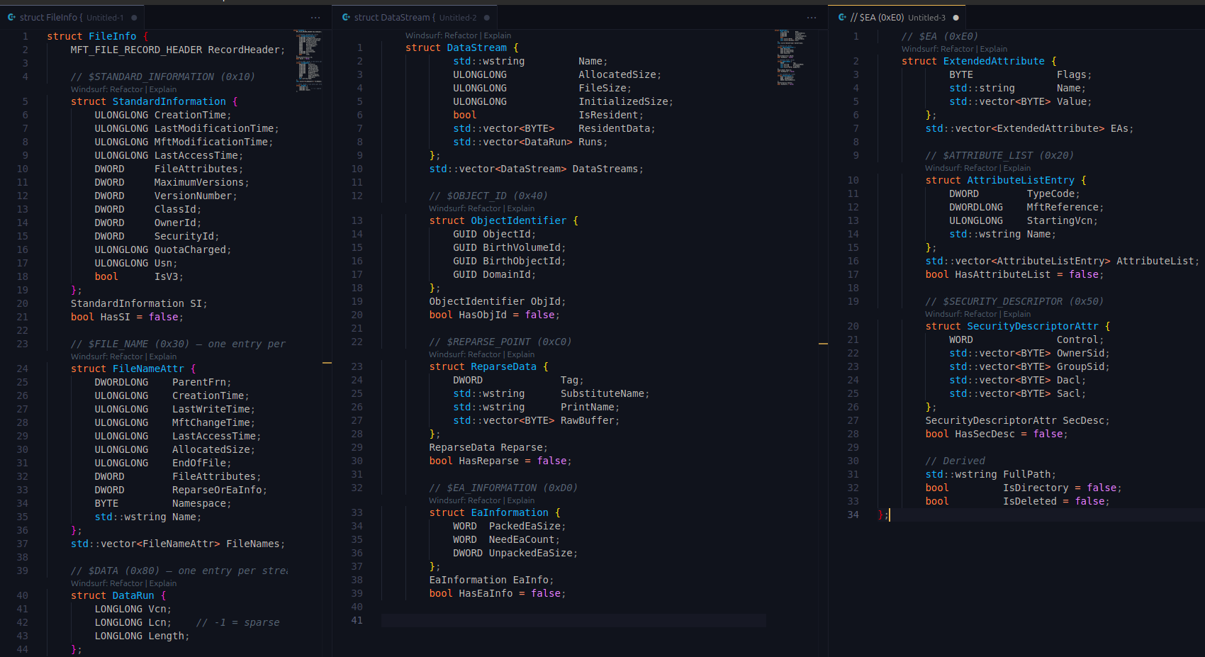 Direct $MFT Parsing