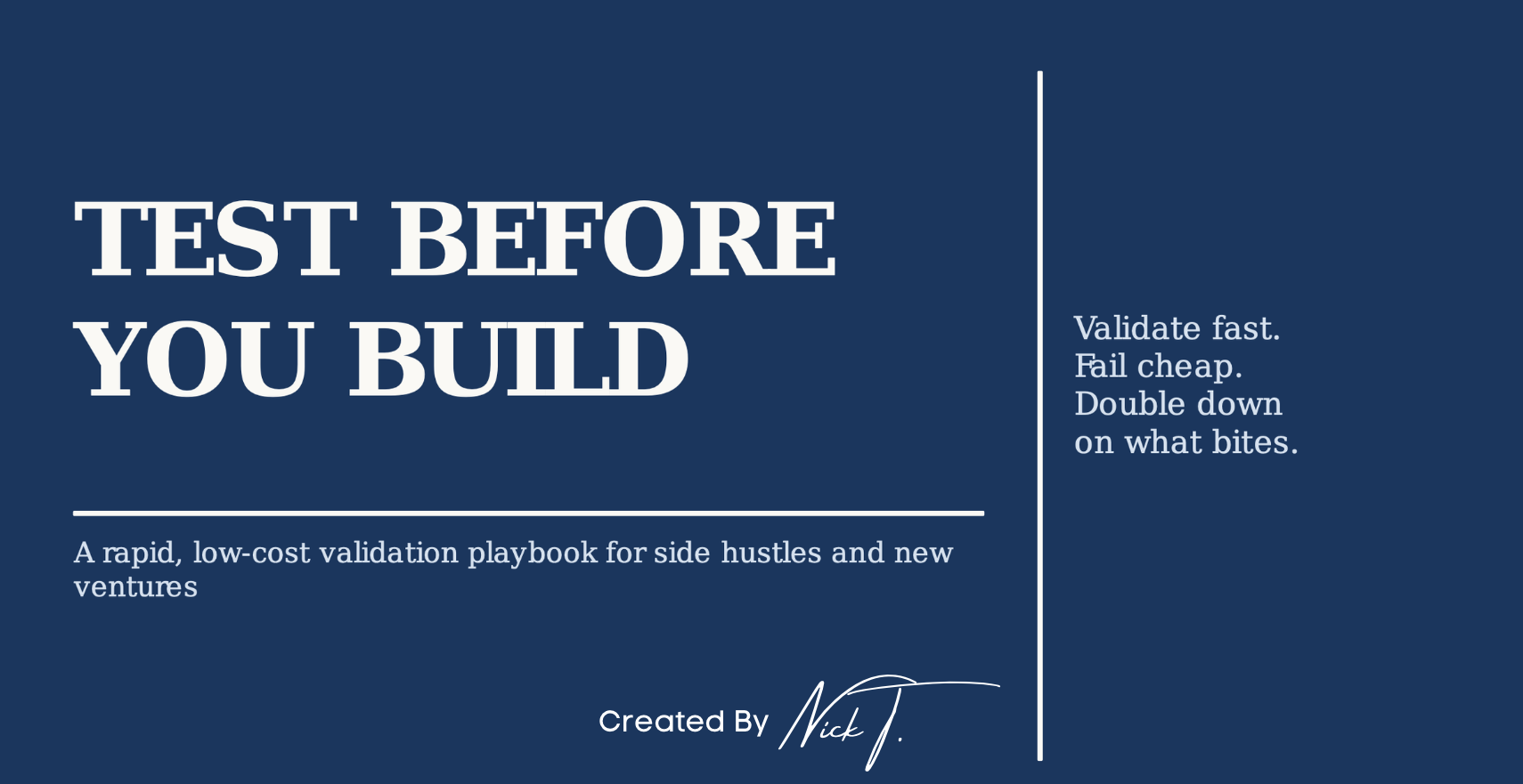 Before You Build Anything, Read This: Six Frameworks for Testing a Business Idea with Little Time…