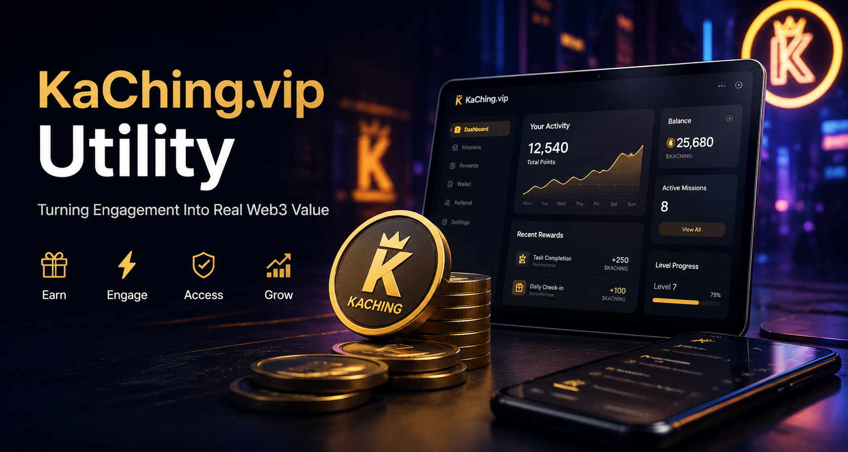KaChing Utility Explained: Turning Engagement Into Real Web3 Value