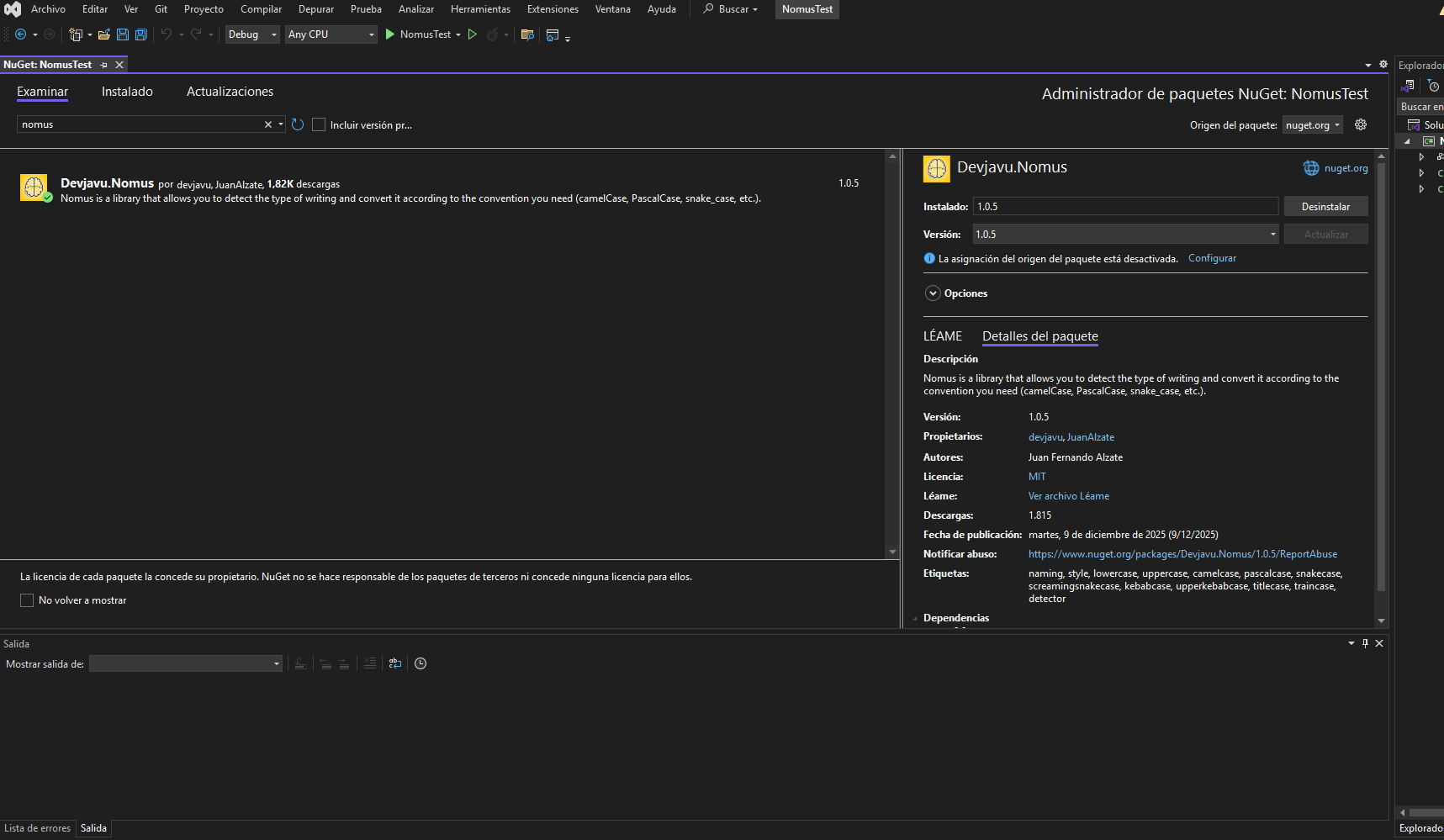 Nomus: Normalización de strings en .NET