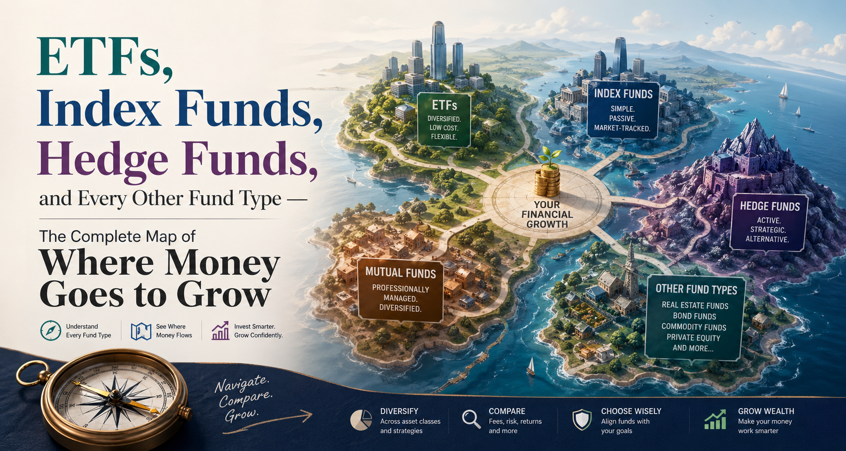 ETFs, Index Funds, Hedge Funds, and Every Other Fund Type — The Complete Map of Where Money Goes to…