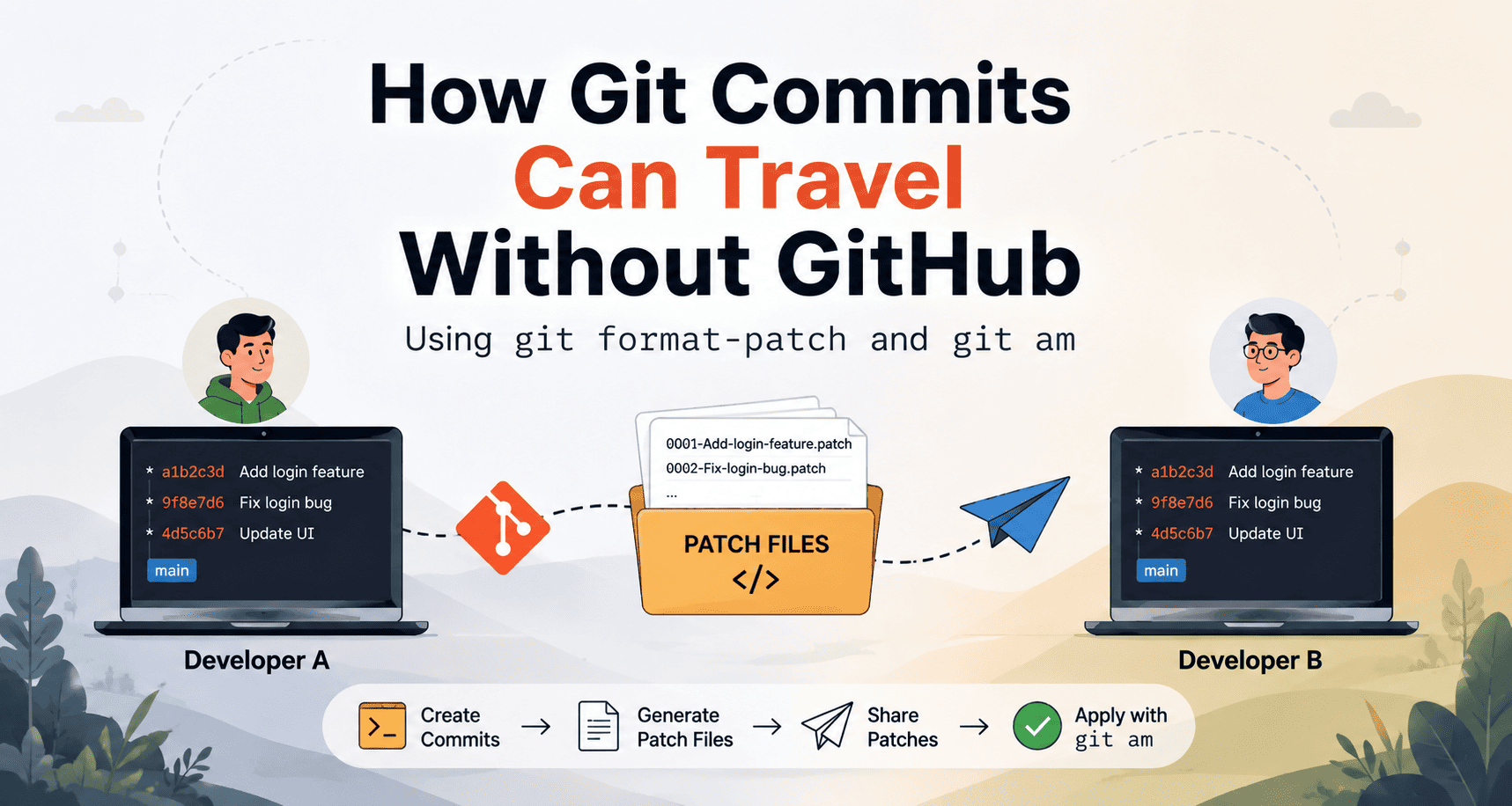 How Git Commits Can Travel Without GitHub