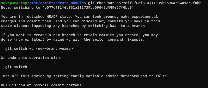 git checkout