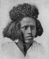 A Hadendoa Beja nomad with ‘fuzzy wuzzy’ hair