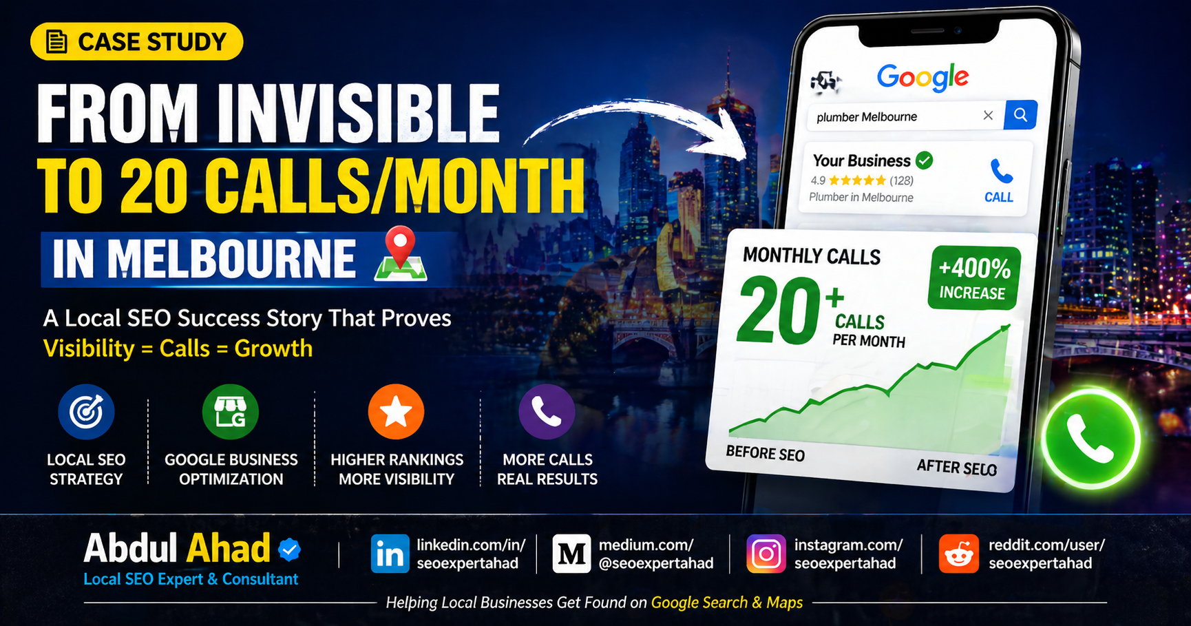 How I Helped a Melbourne Business Go From Invisible to 20+ Calls a Month With Local SEO