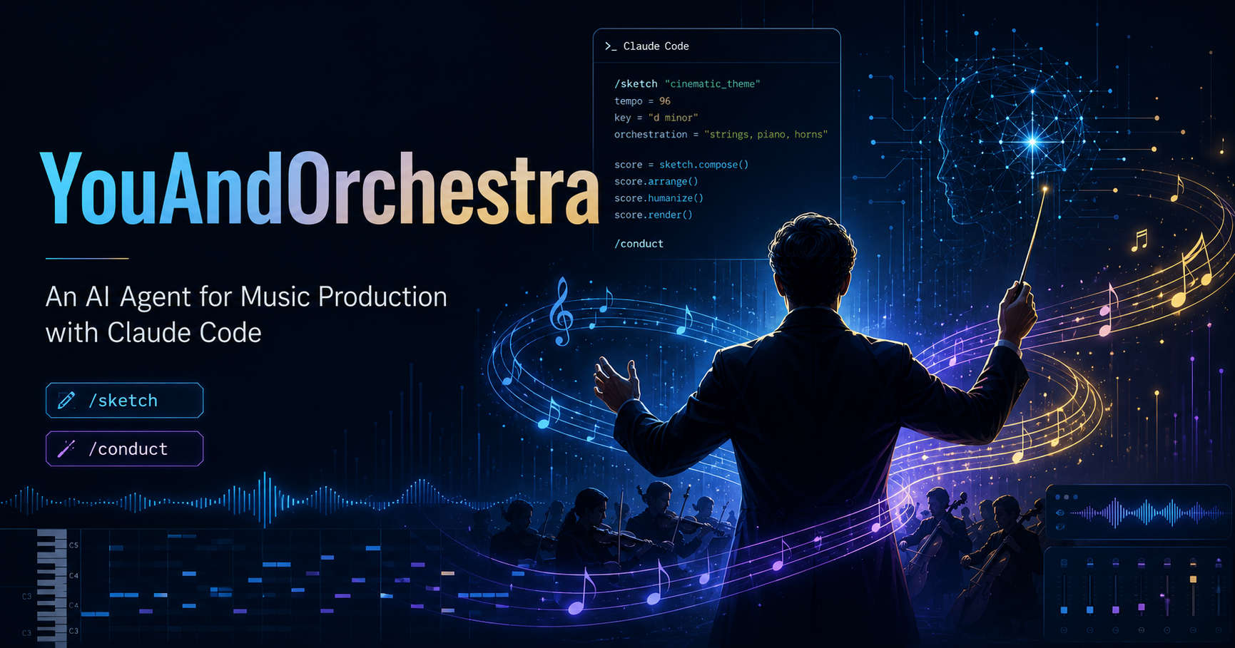 YouAndOrchestra — An AI Agent for Music Production with Claude Code
