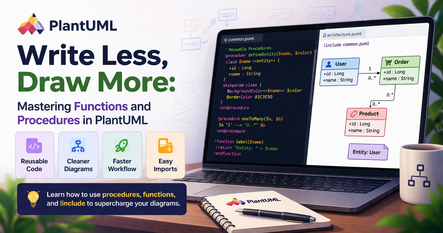 Write Less, Draw More: Mastering Functions and Procedures in PlantUML