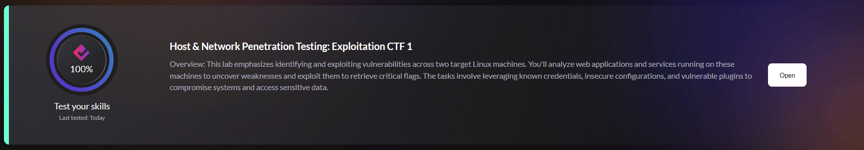 Host & Network Penetration Testing: Exploitation CTF 1