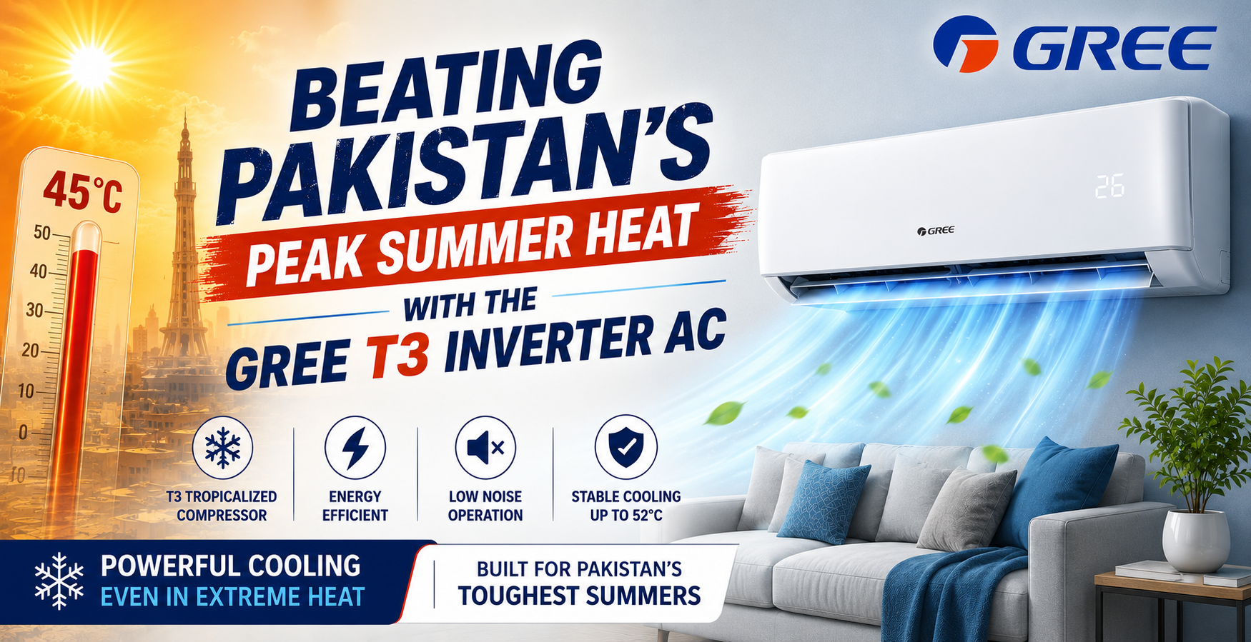 Beating Pakistan’s Peak Summer Heat With the Gree T3 Inverter AC