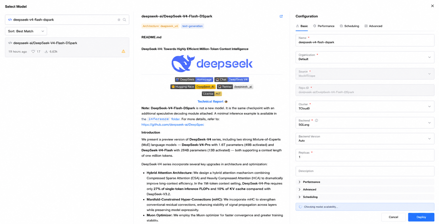 Day 0 Benchmark: Deploying DeepSeek-V4-Flash-DSpark on GPUStack Doubles Throughput