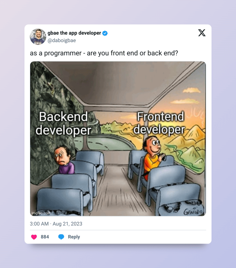5 Hilarious Memes About The Struggle Between Front-End And Back-End ...