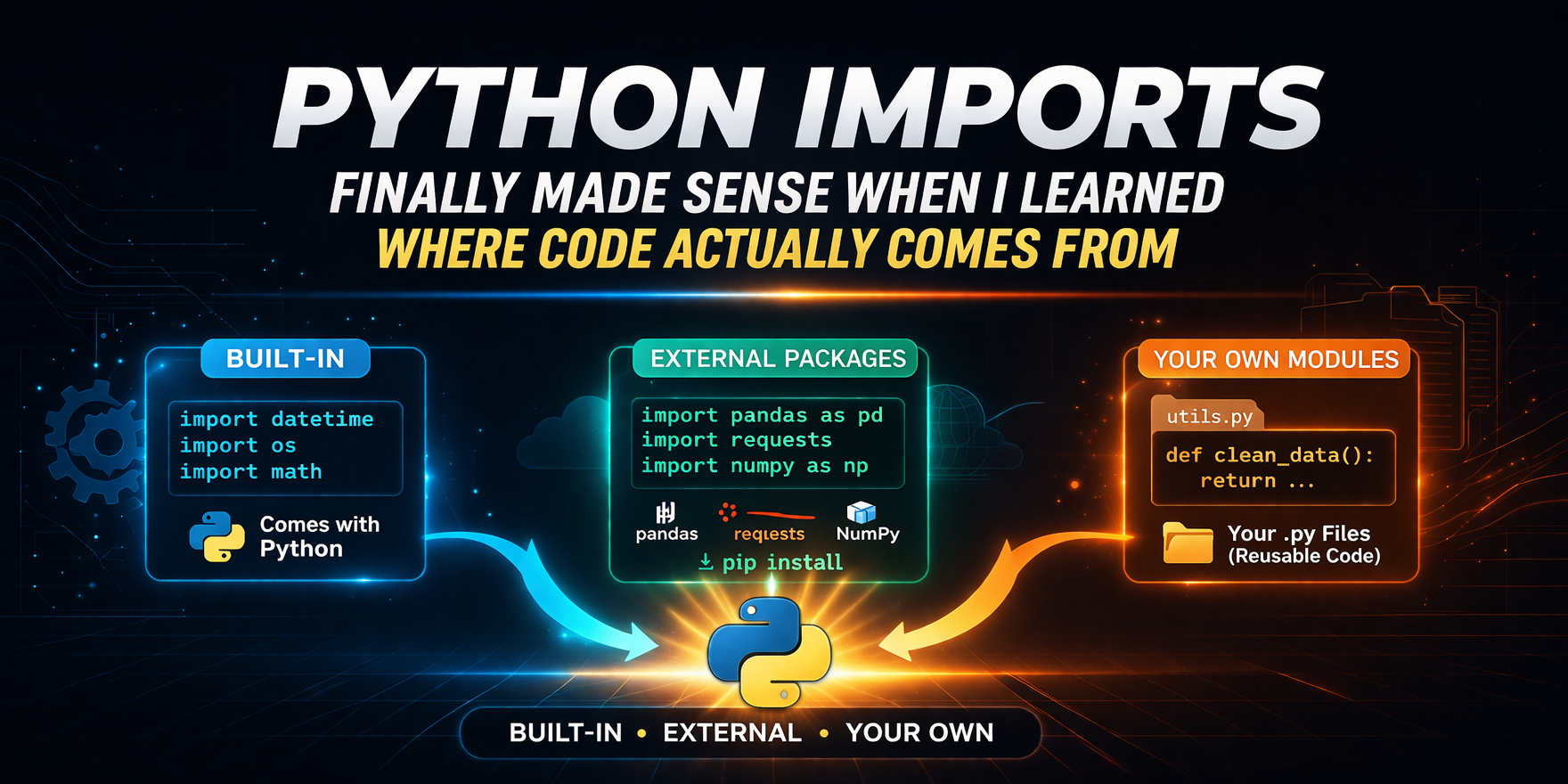 Python Imports Finally Made Sense — When I Understood Where Code Actually Comes From