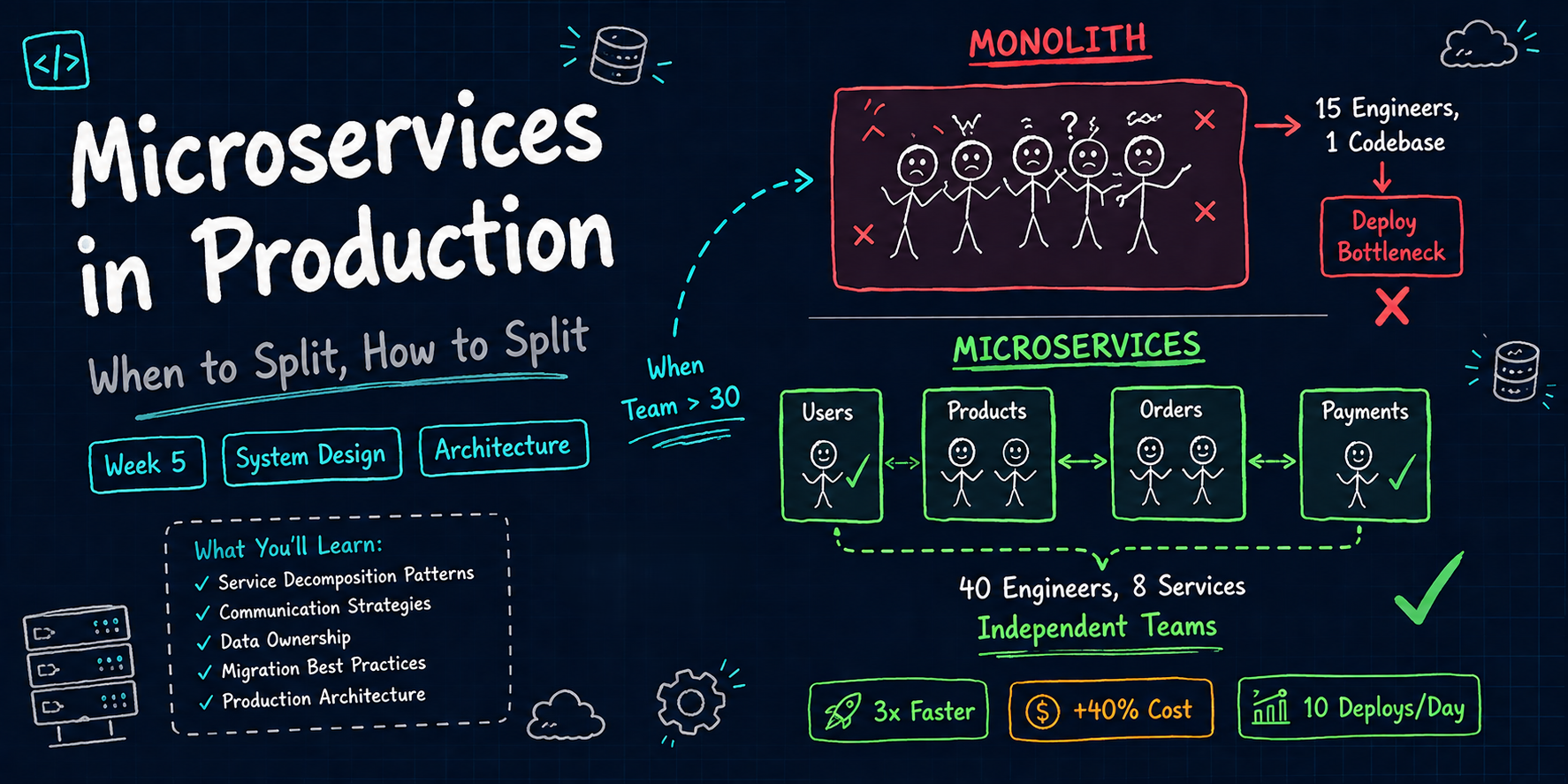 Microservices in Production: When to Split, How to Split, Why Most Teams Get It Wrong