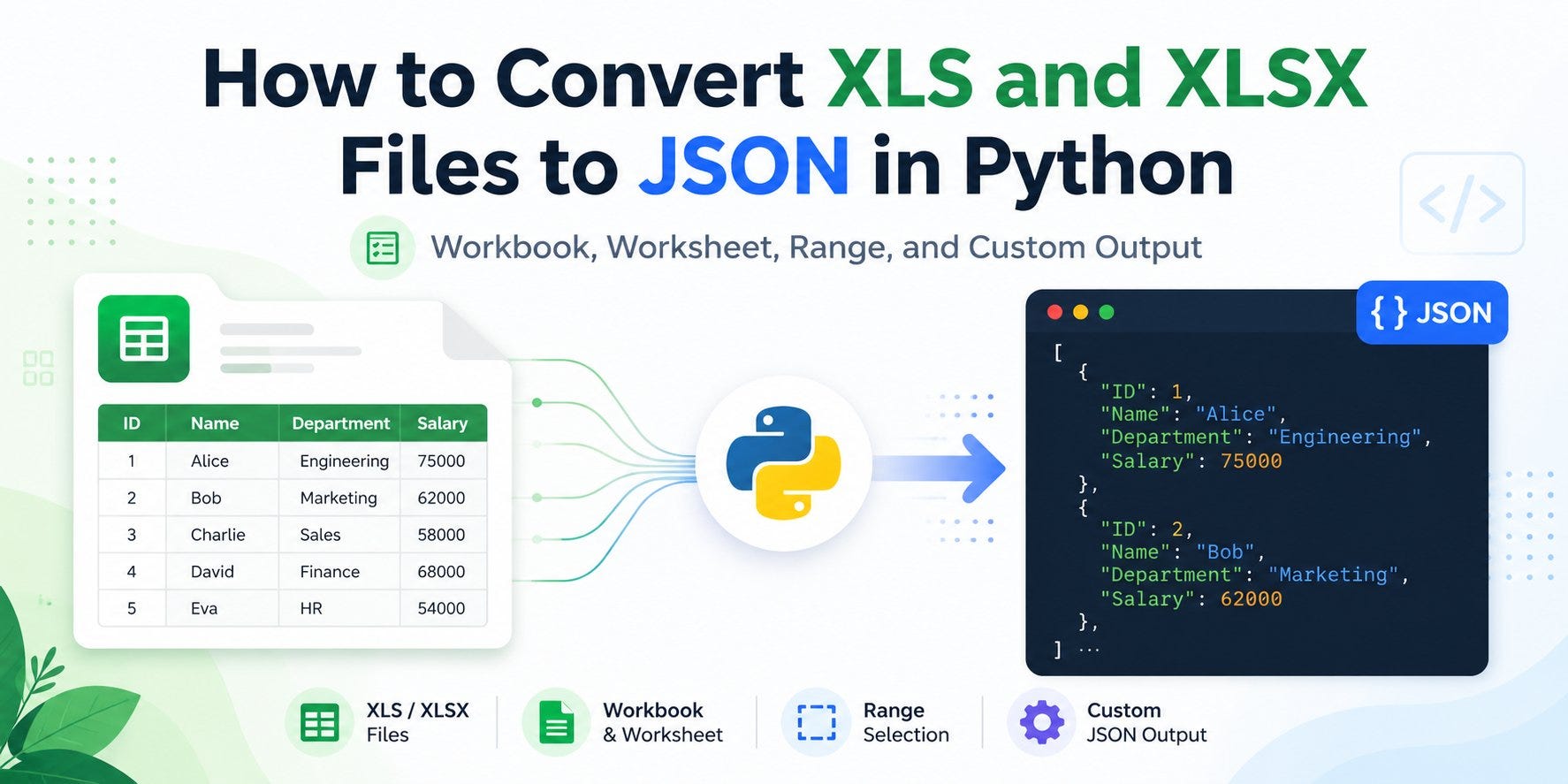 How to Convert Excel XLS or XLSX to JSON in Python