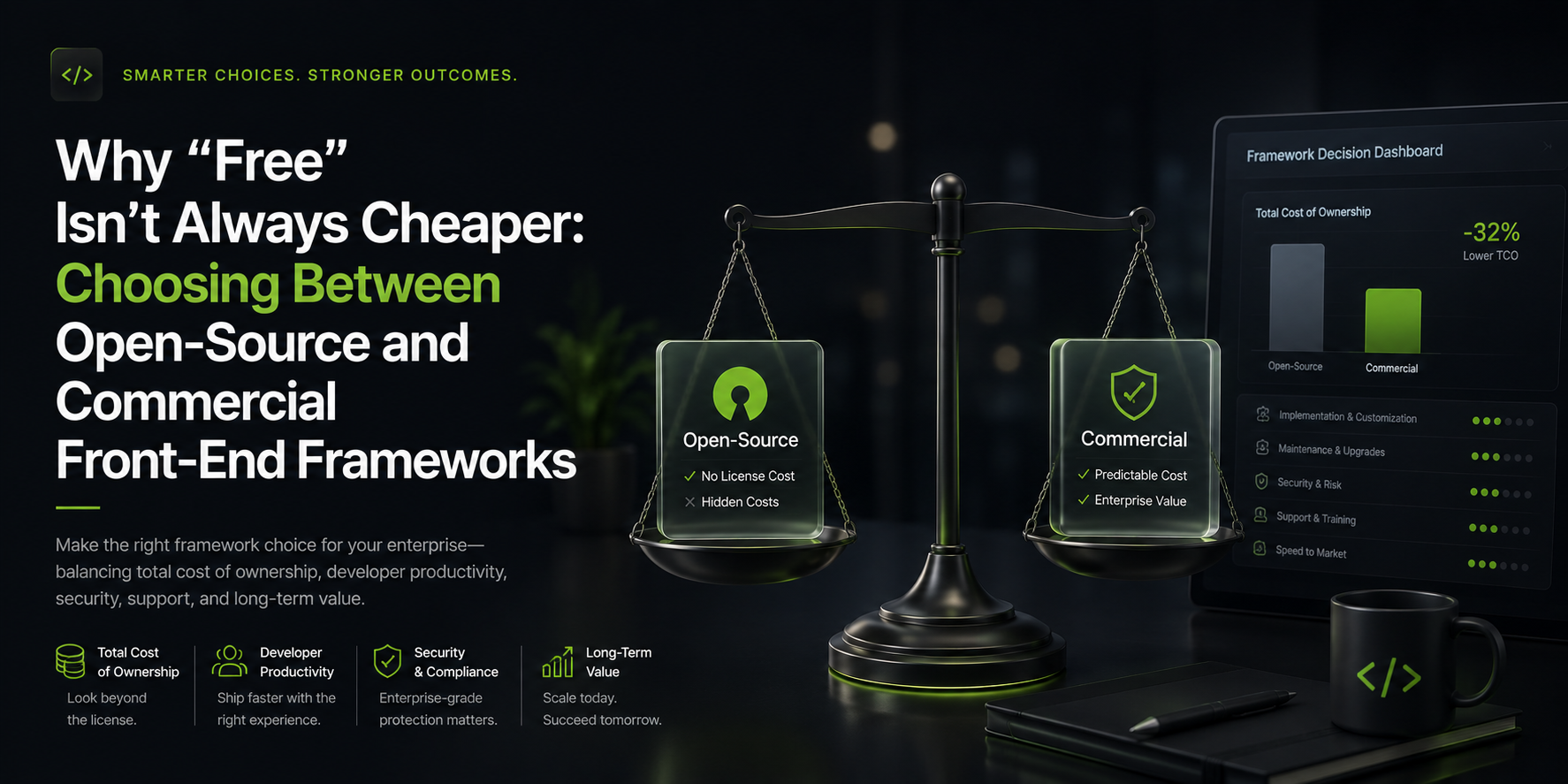 Why “Free” Isn’t Always Cheaper: Choosing Between Open-Source and Commercial Front-End Frameworks