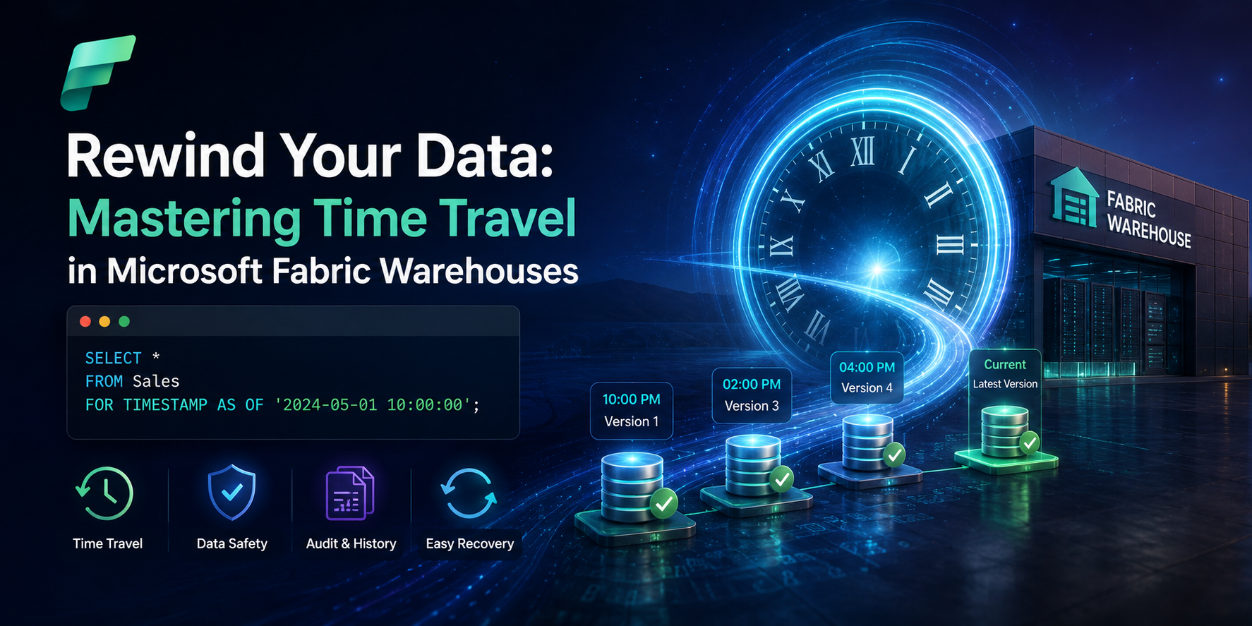 Rewind Your Data: Mastering Time Travel in Microsoft Fabric Warehouses