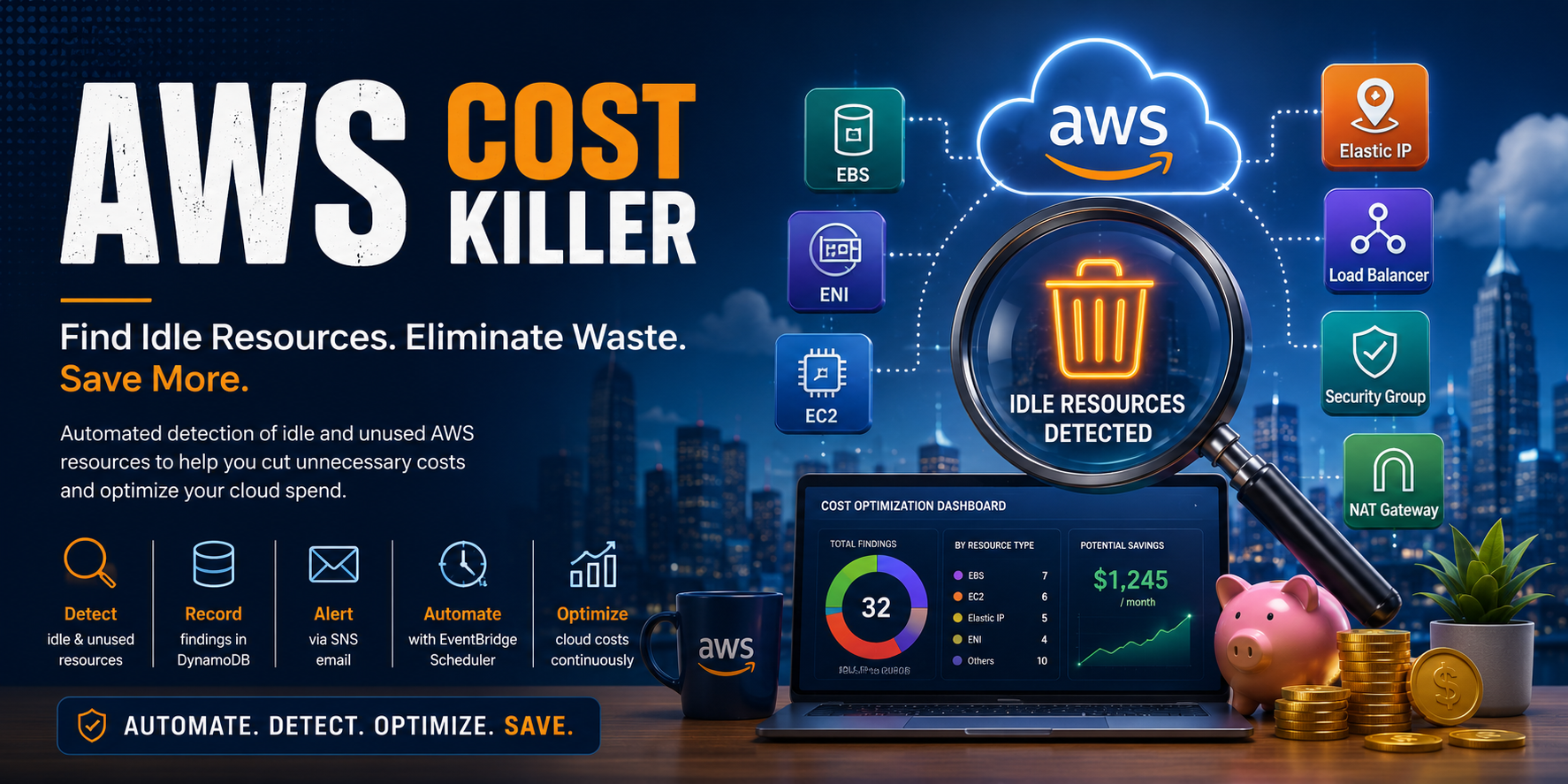 AWS Cost Killer: Automatically Detect Idle AWS Resources with Lambda and EventBridge Scheduler