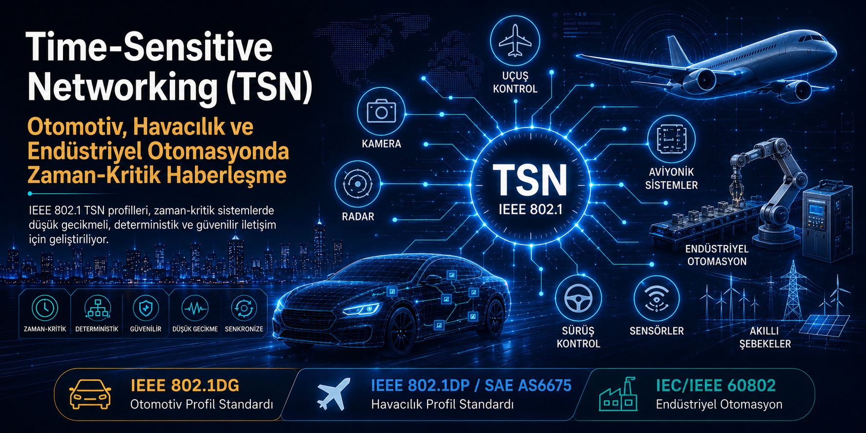 Time-Sensitive Networking: Otomotiv Havac?l?k ve Endüstriyel Otomasyon