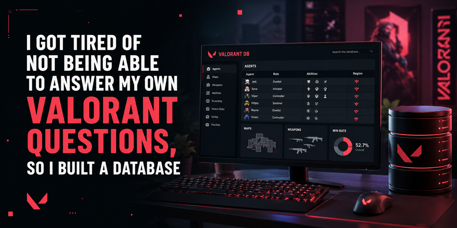 I Got Tired of Not Being Able to Answer My Own VALORANT Questions, So I Built a Database