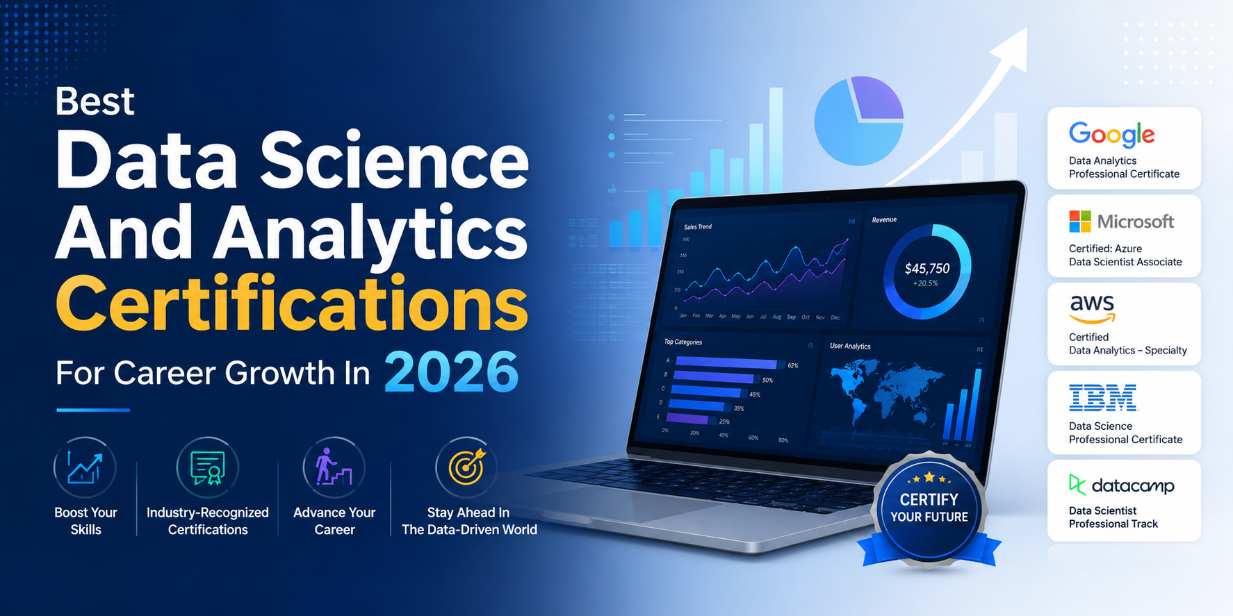 Best Data Science And Analytics Certifications For Career Growth In 2026