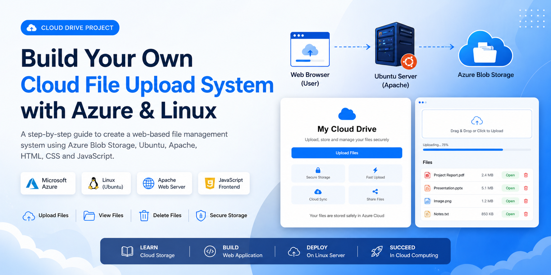 How to Build a Web-Based File Upload System Using Azure Blob Storage and Linux