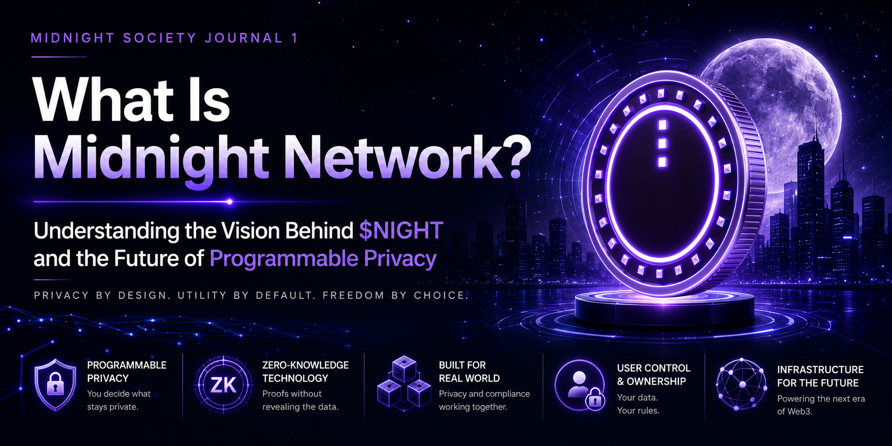What Is Midnight Network? Privacy on your terms. $NIGHT privacy first.