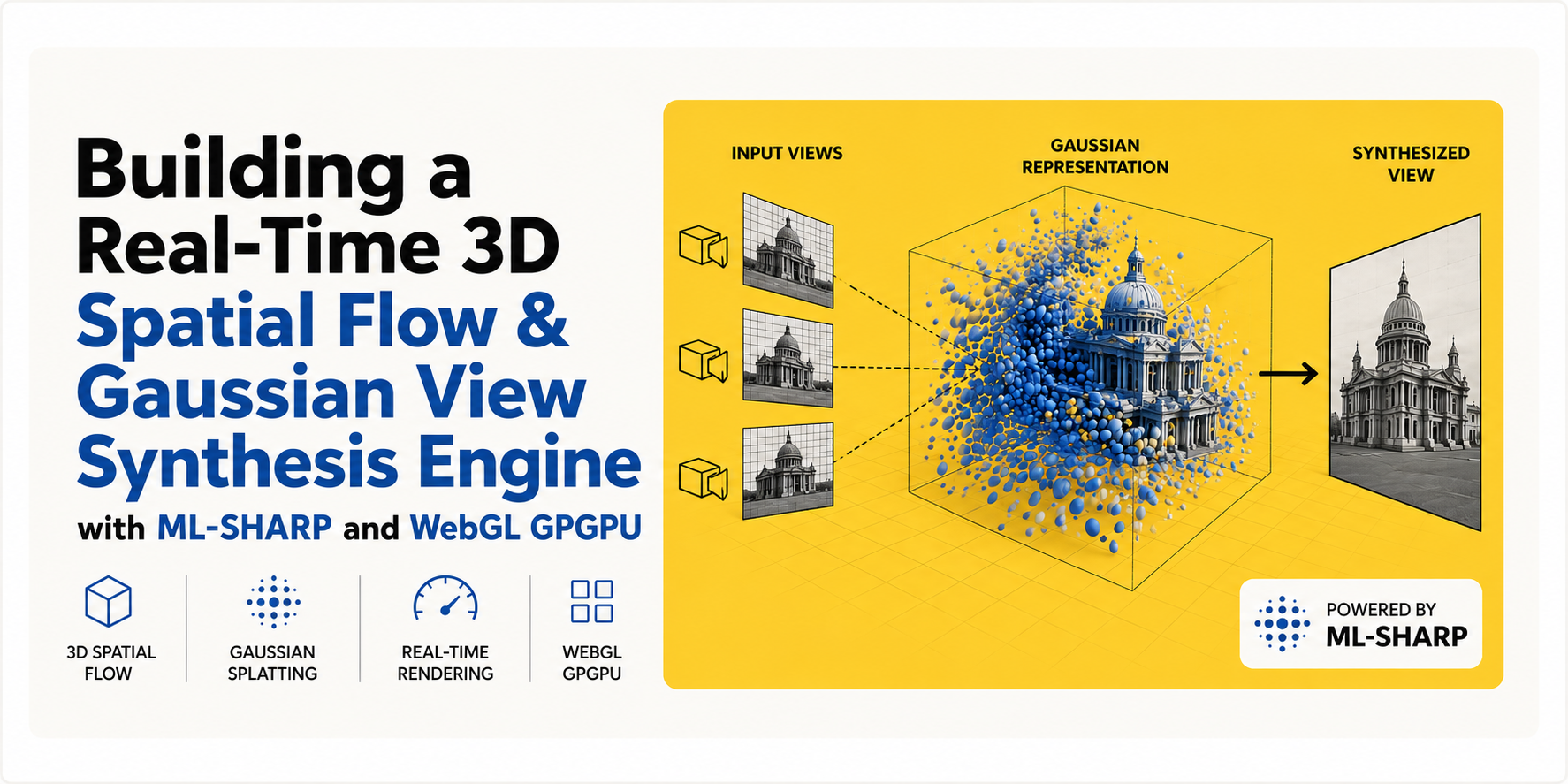 Building a Real-Time 3D Spatial Flow & Gaussian View Synthesis Engine with ML-SHARP and WebGL GPGPU