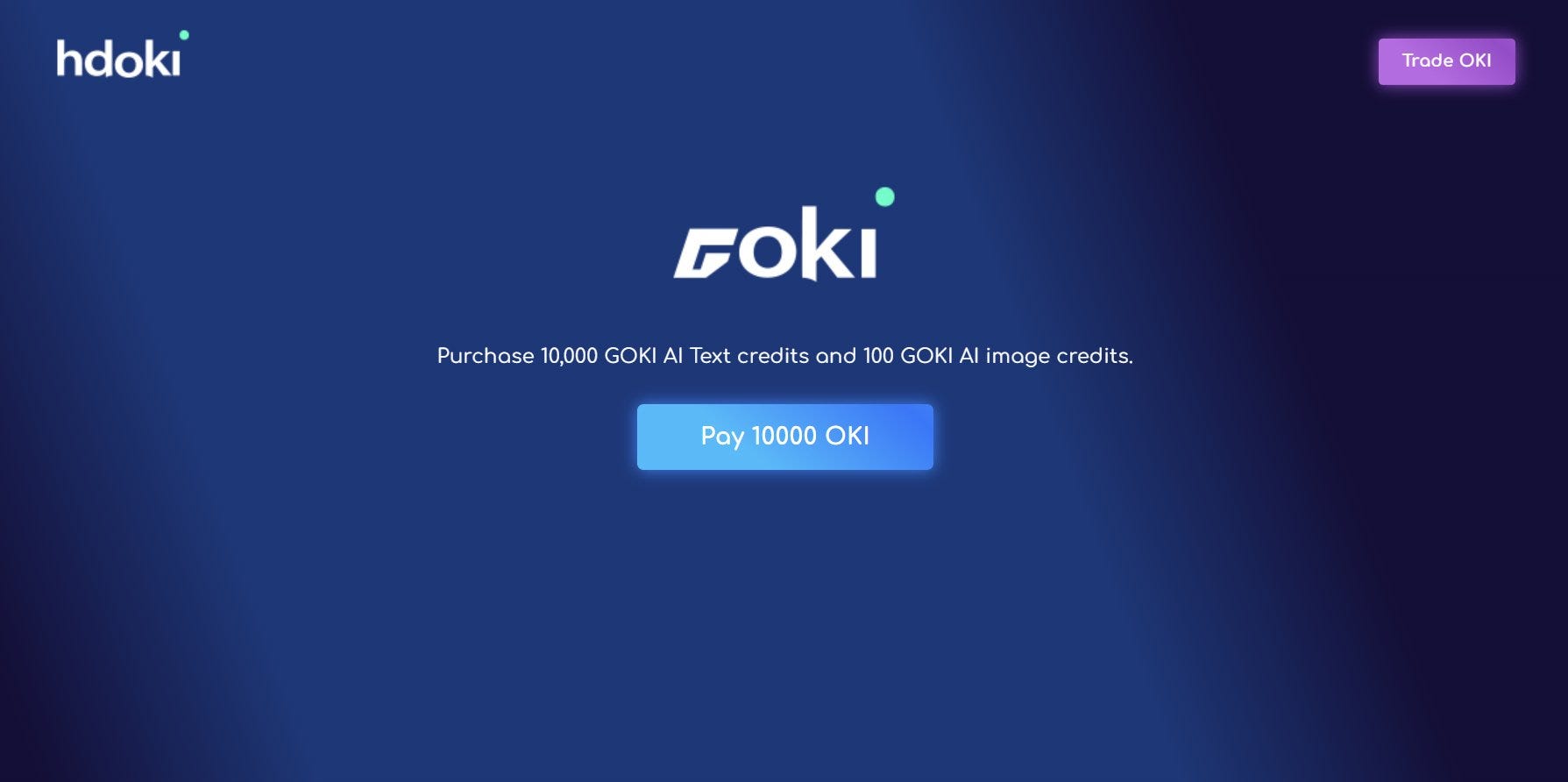 Unlock the Power of AI: Acquire GOKI AI Credits Using OKI Tokens