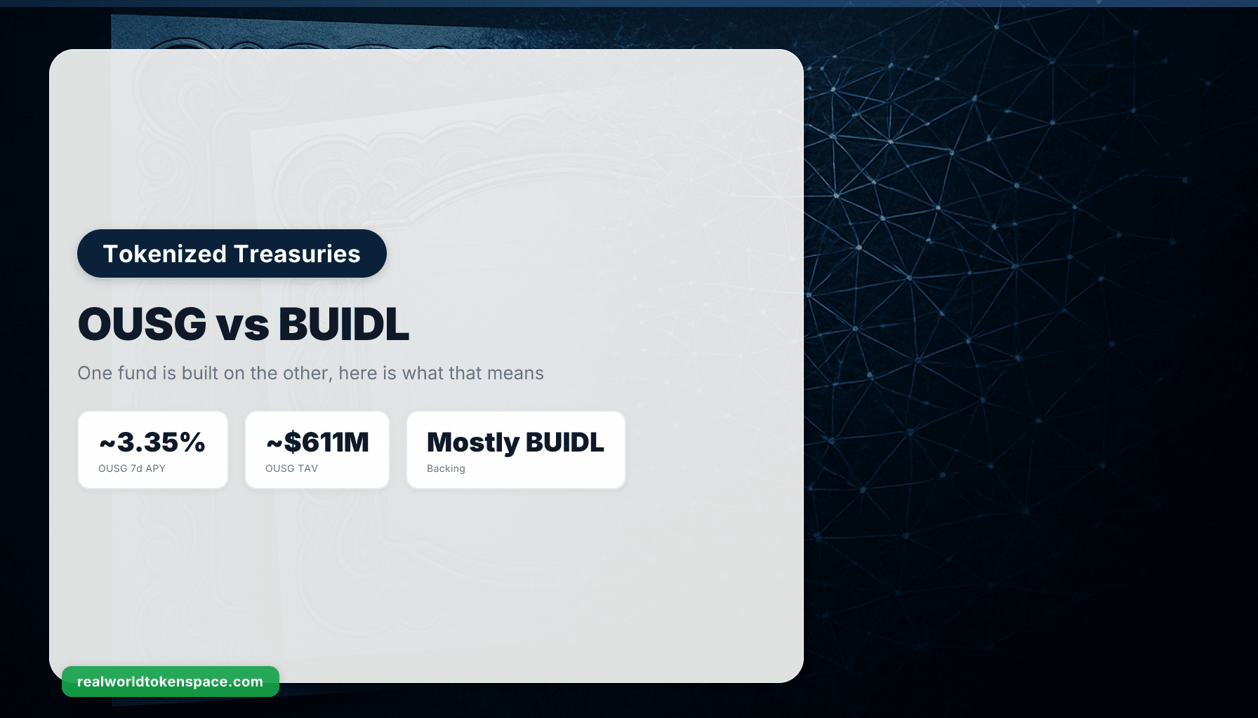 OUSG vs BUIDL: 2026 Tokenized Treasury Comparison | RealWorldTokenSpace