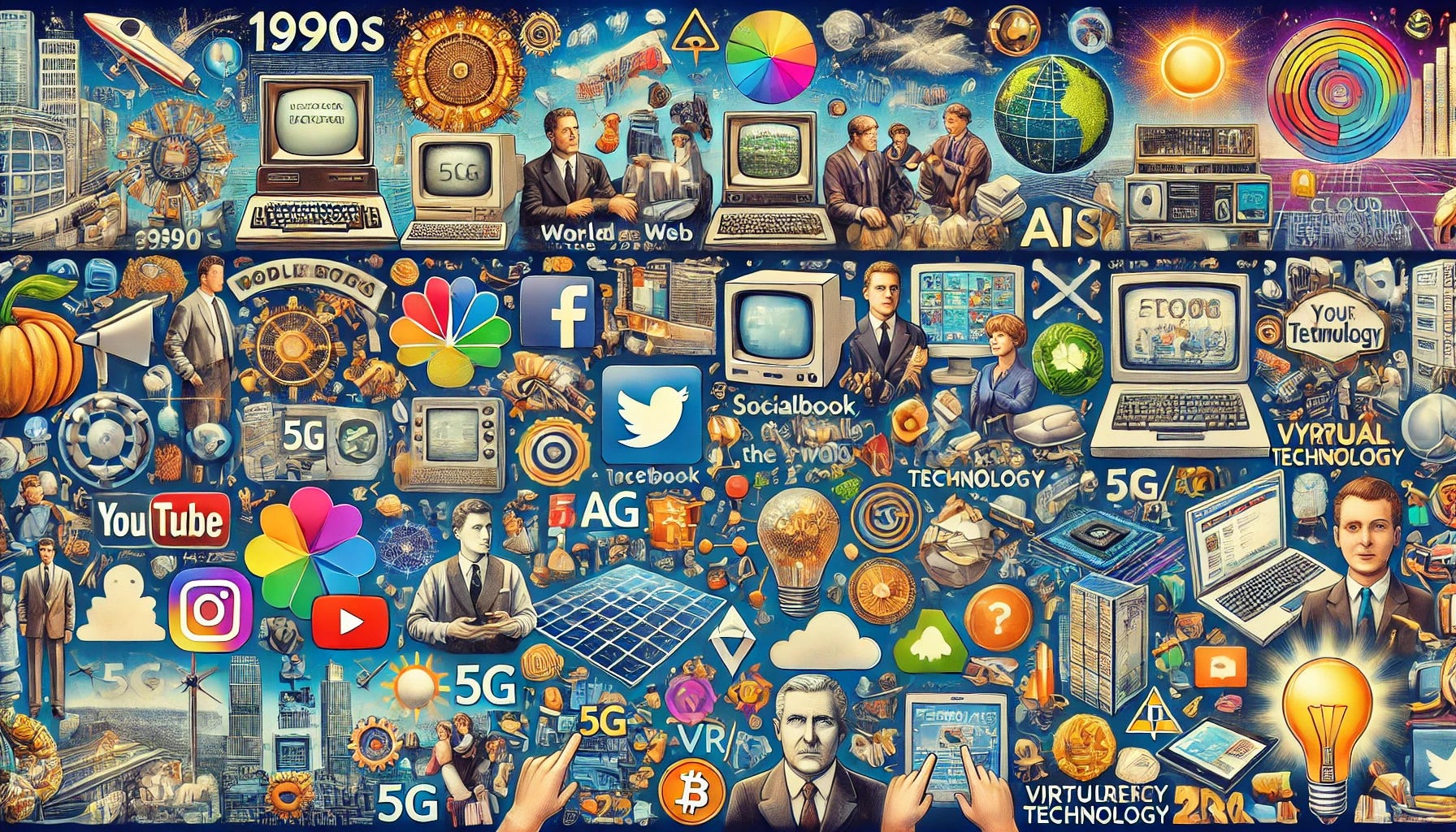 Tracing the Digital Revolution: From Early Internet to AI and 5G Innovations