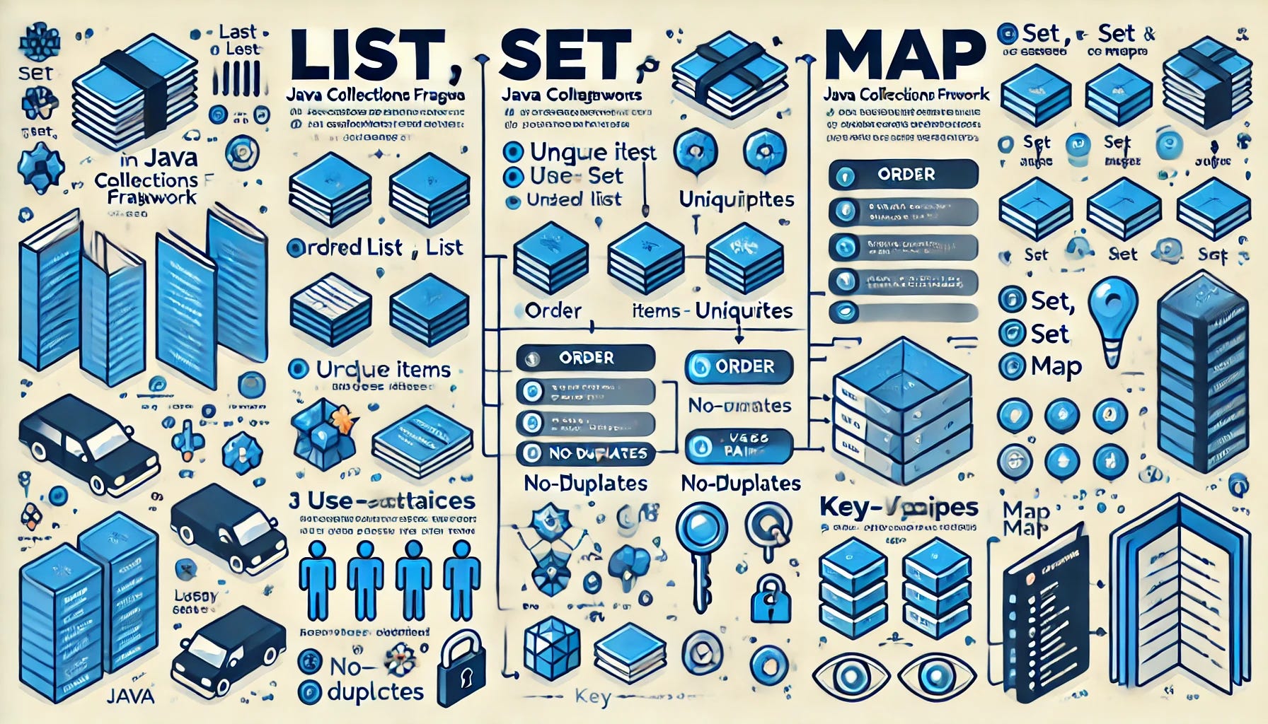 Key Differences Between List, Set, and Map in the Java Collections Framework