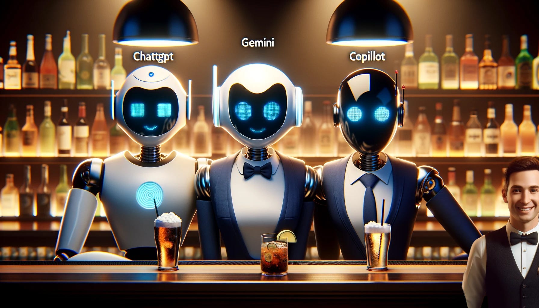 ChatGPT, Gemini, and Copilot Walk into a Bar