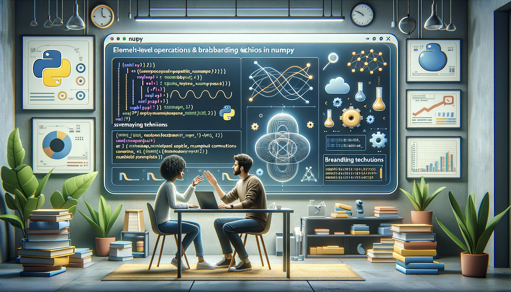 Python by Examples: Harnessing Element-Level and Broadcasting Techniques in NumPy