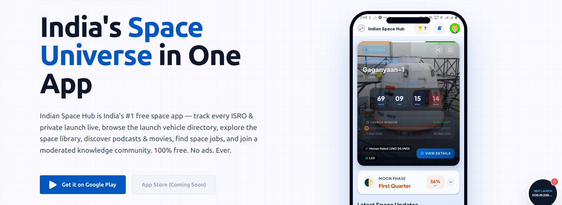 Indian Space Hub: One App for Everything Happening in India’s Space Ra Indian Space Hub: One App for Everything Happening in India’s Space Ra